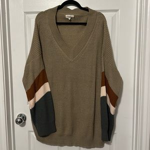 Haptics 2X Multi Colored V-Neck Sweater